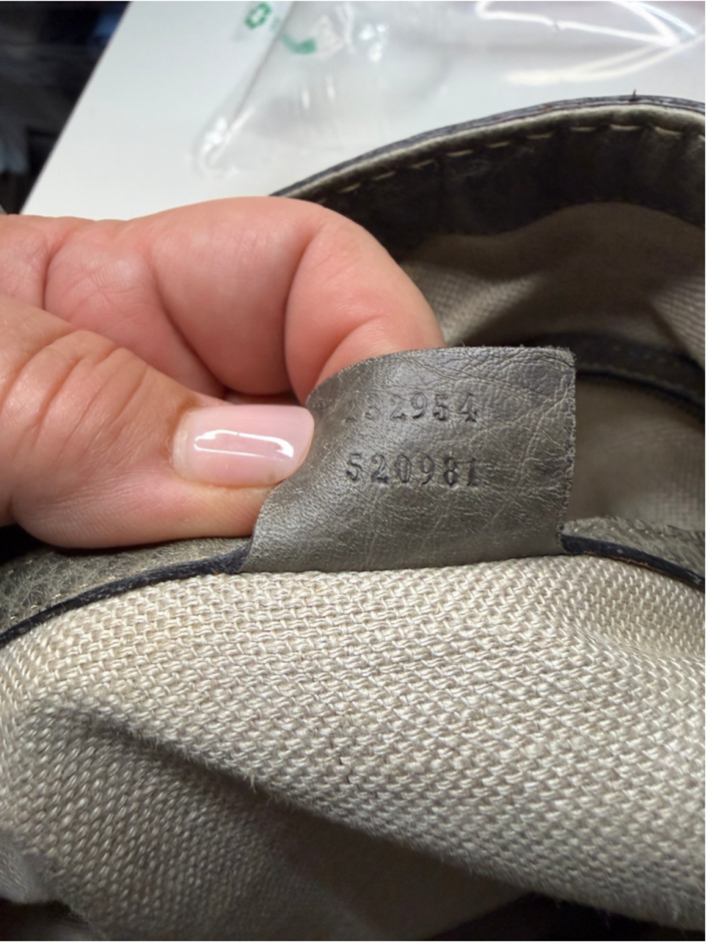 Women's Gucci GG Guccissima Leather Tote Bag, One Size, Grey and Gold - Picture 16 of 16